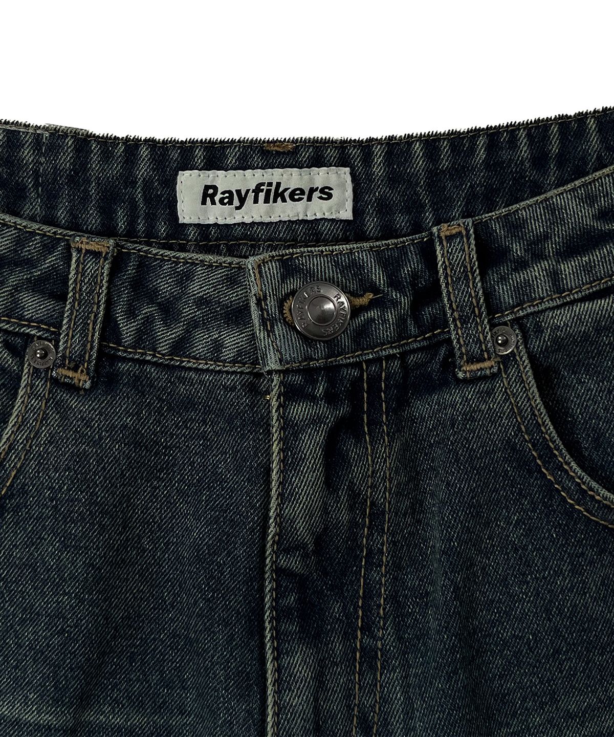 레이피커스(RAYFIKERS) 캣워싱 버뮤다 데님 쇼츠 MQ2DU348_INDIGO