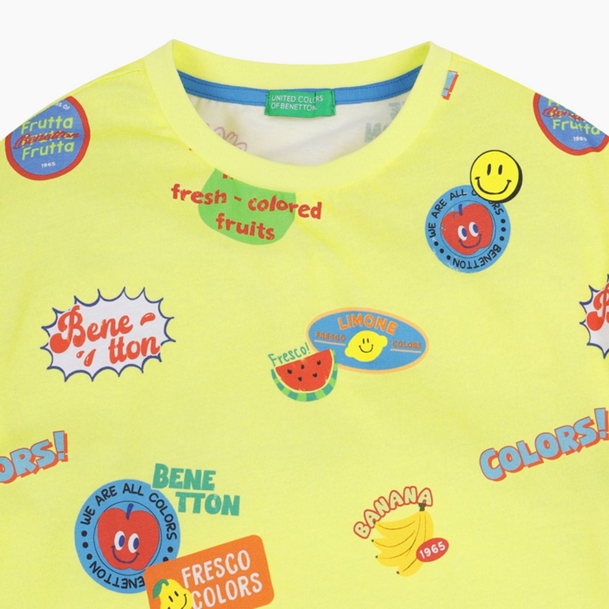 베네통키즈(BENETTONKIDS) 컬러 스패치 티셔츠_QATS38631YG
