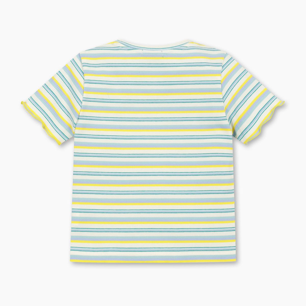 베네통키즈(BENETTONKIDS) 썸머 스트라이프 골지 티셔츠_QATS32631YE