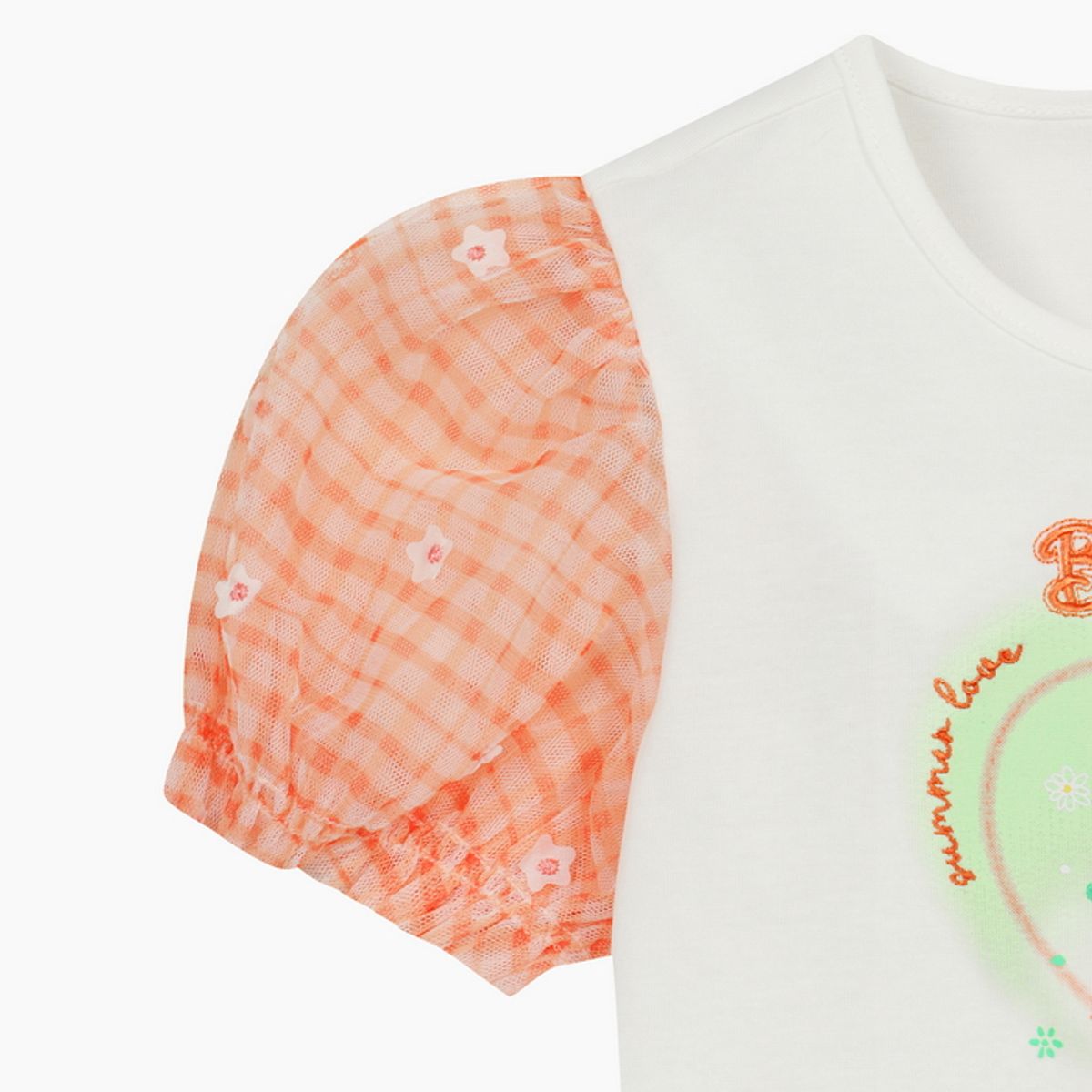 베네통키즈(BENETTONKIDS) 러블리 샤 매치 티셔츠_QATS40631CO