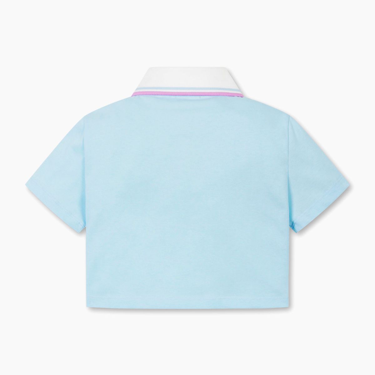 베네통키즈(BENETTONKIDS) 크롭 키링 카라 티셔츠_QATS46631LB