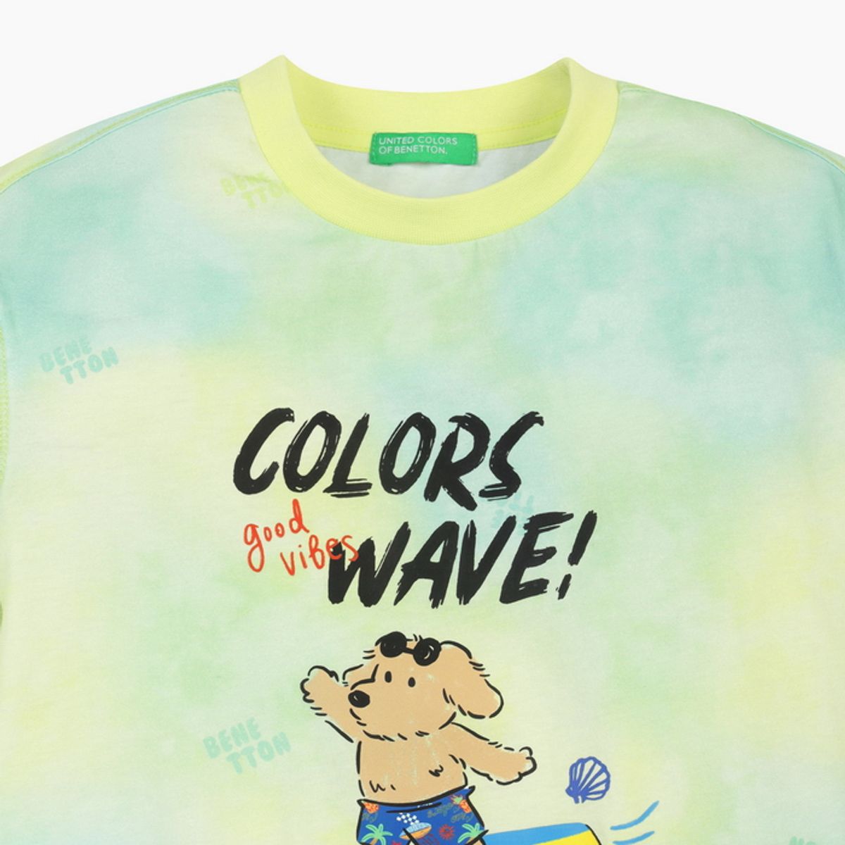 베네통키즈(BENETTONKIDS) 타이다잉 퍼피 티셔츠_QATS36631LA