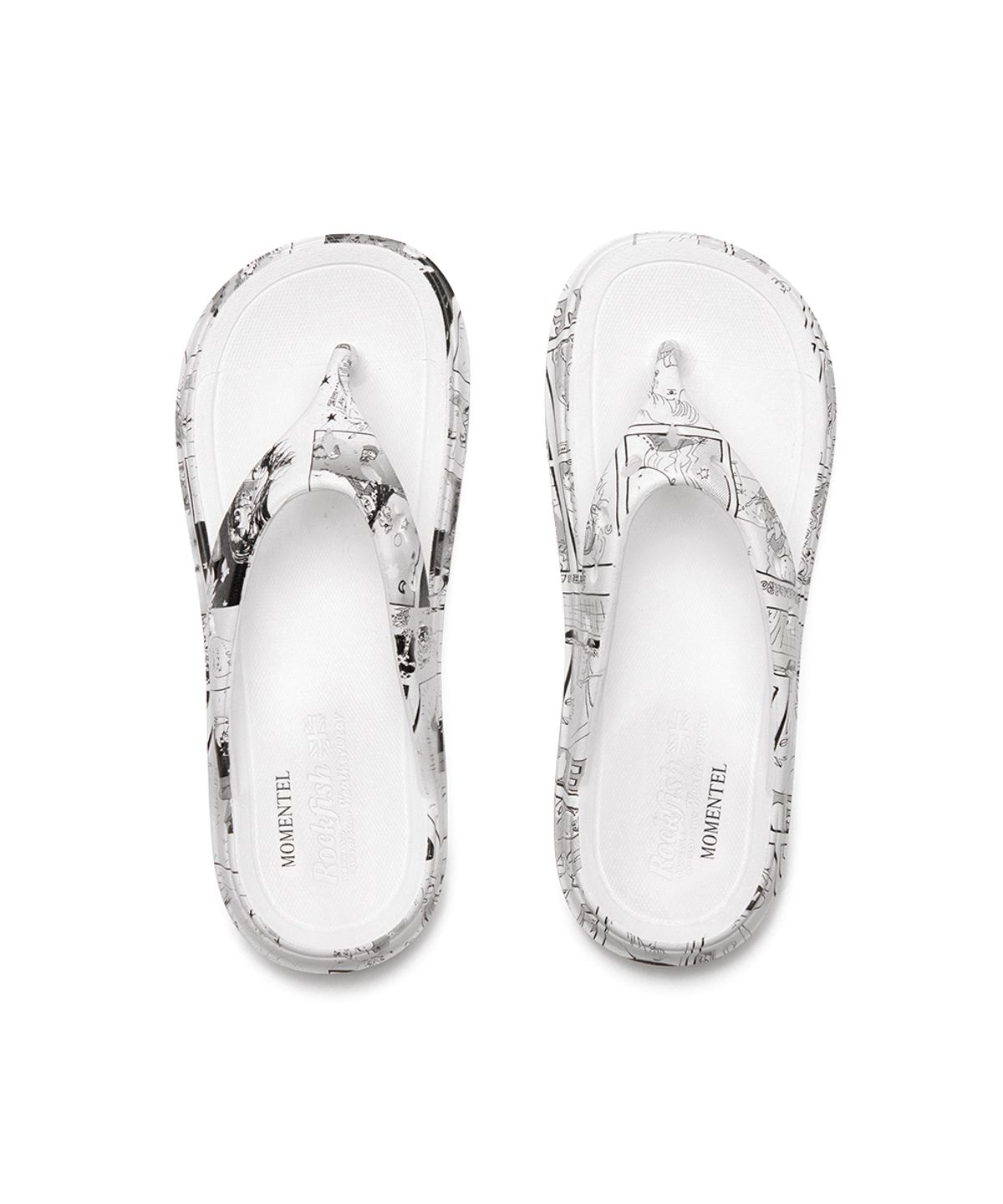 락피쉬웨더웨어(ROCKFISH WEATHERWEAR) [× MOMENTEL] HAYDEN FLIPFLOP - WHITE