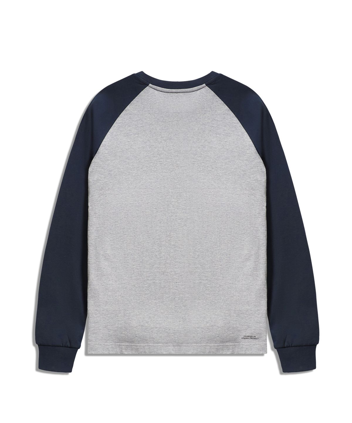 미니멀프로젝트(MINIMALPROJECT) 언더 로그 래글런 긴팔 티셔츠 MLT122 [GRAY/NAVY]