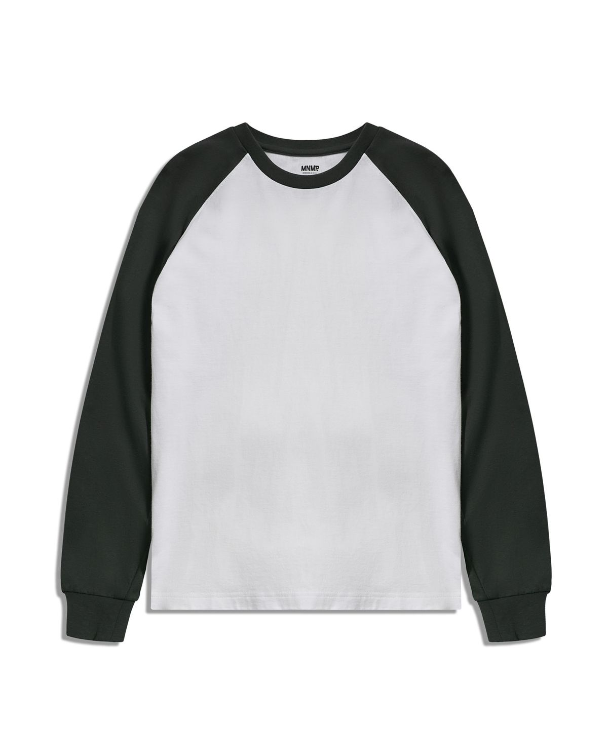미니멀프로젝트(MINIMALPROJECT) 언더 로그 래글런 긴팔 티셔츠 MLT122 [WHITE/DARKGRAY]