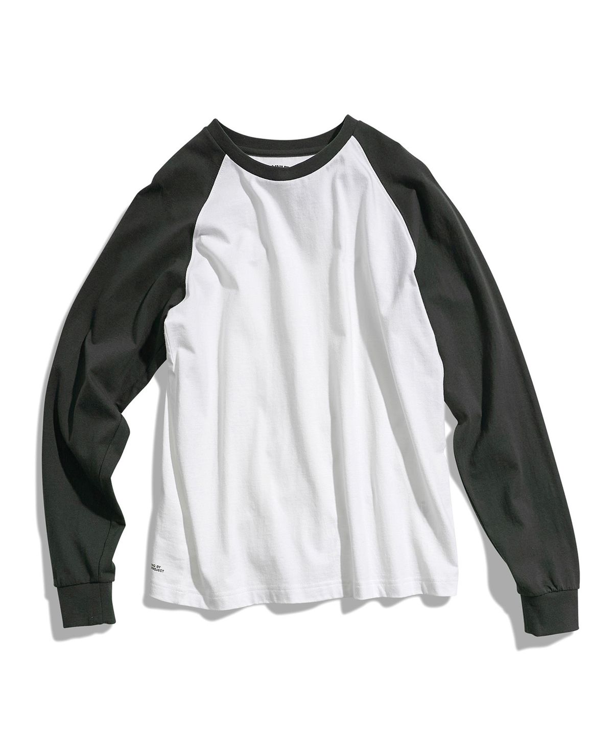 미니멀프로젝트(MINIMALPROJECT) 언더 로그 래글런 긴팔 티셔츠 MLT122 [WHITE/DARKGRAY]