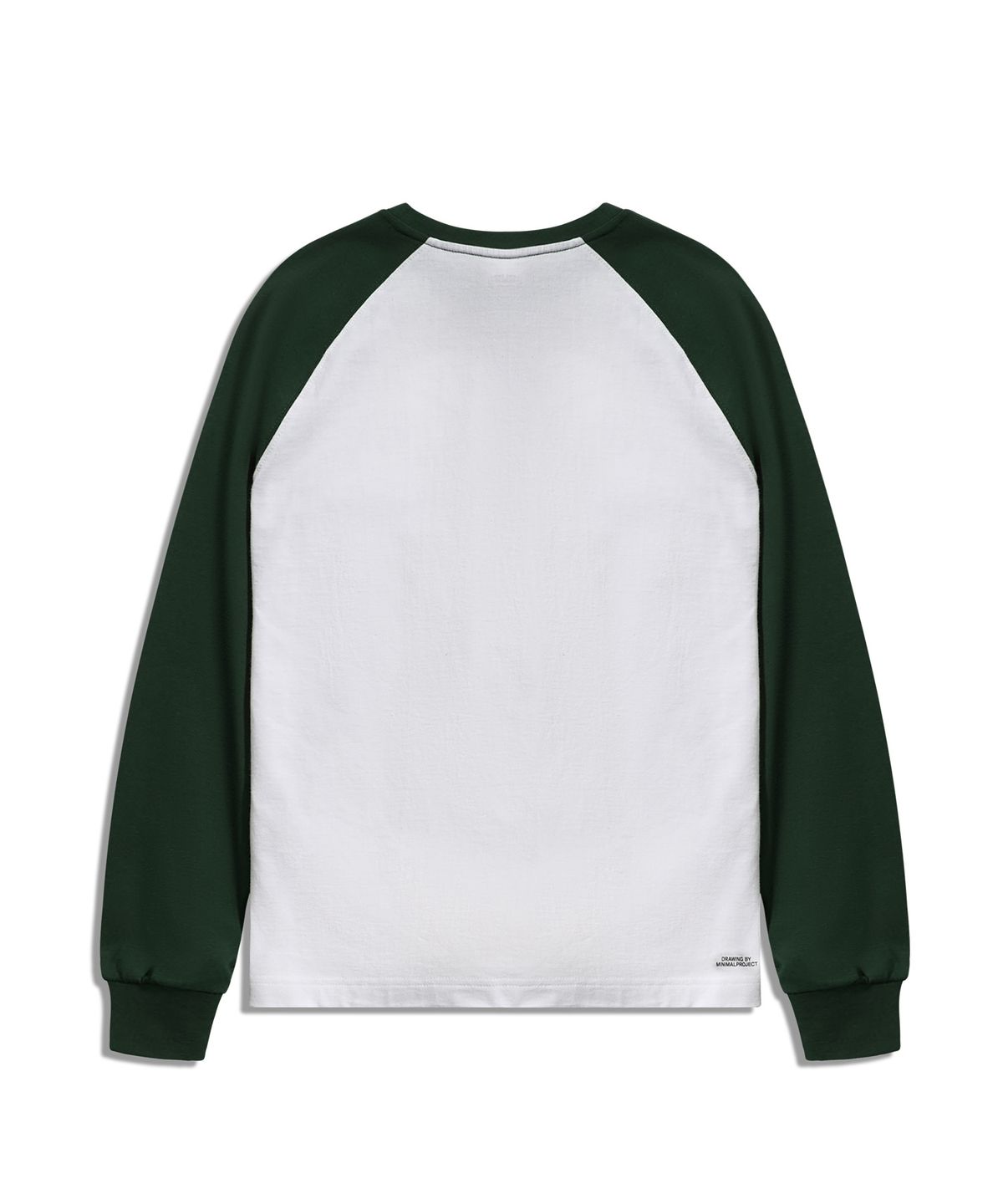 미니멀프로젝트(MINIMALPROJECT) 언더 로그 래글런 긴팔 티셔츠 MLT122 [WHITE/GREEN]
