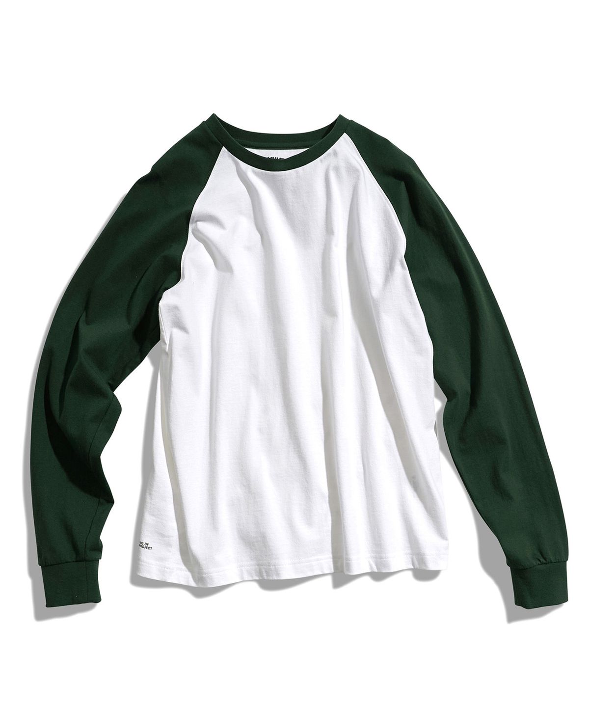 미니멀프로젝트(MINIMALPROJECT) 언더 로그 래글런 긴팔 티셔츠 MLT122 [WHITE/GREEN]