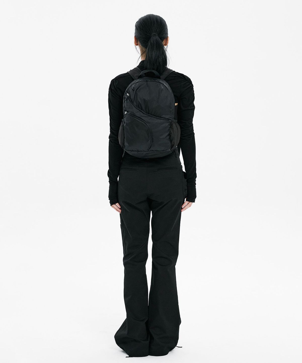 하나히(HANAHI) Passport pot pocket pants BLACK