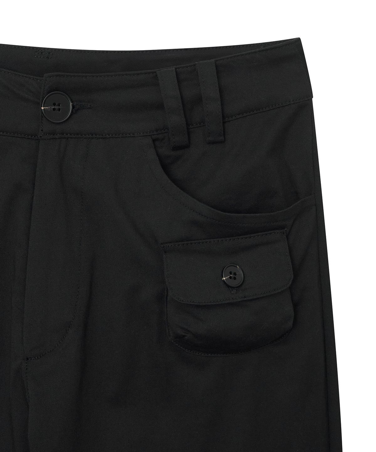 하나히(HANAHI) Passport pot pocket pants BLACK
