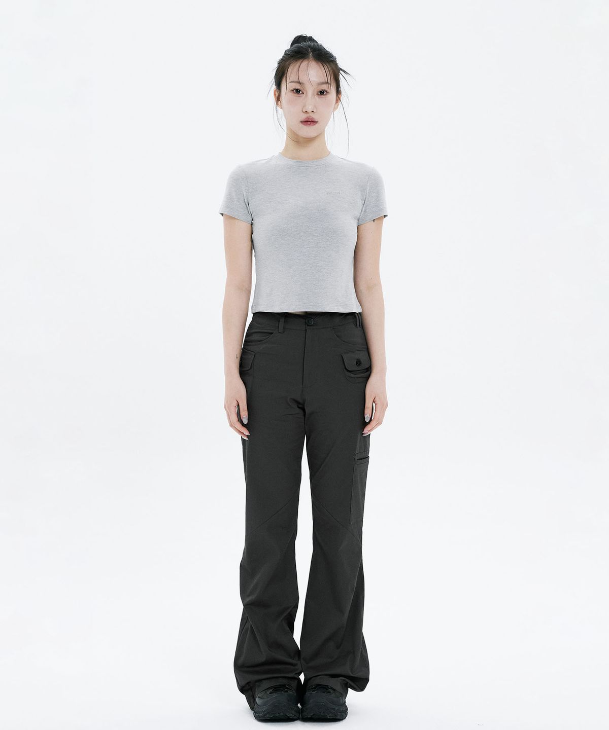 하나히(HANAHI) Passport pot pocket pants GREY