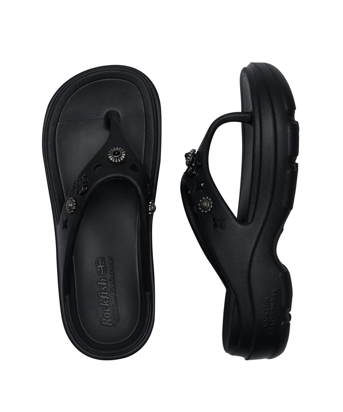 락피쉬웨더웨어(ROCKFISH WEATHERWEAR) [× AAKAM] HAYDEN FLIPFLOP - BLACK