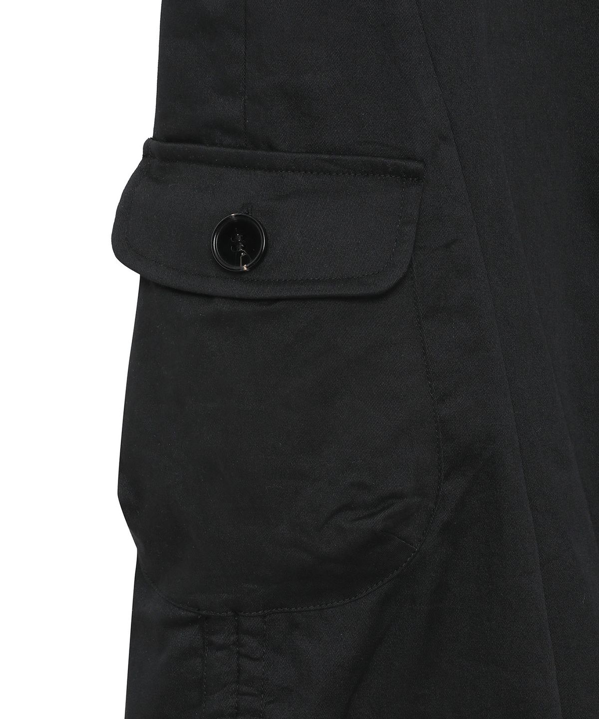 하나히(HANAHI) Side shirring pocket wide pants BLACK