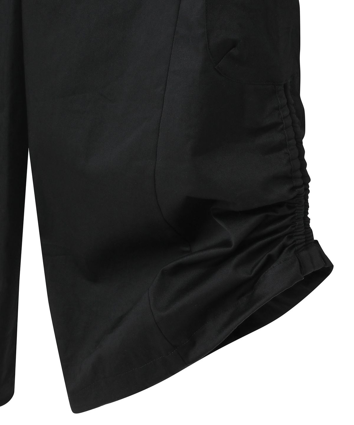 하나히(HANAHI) Side shirring pocket wide pants BLACK