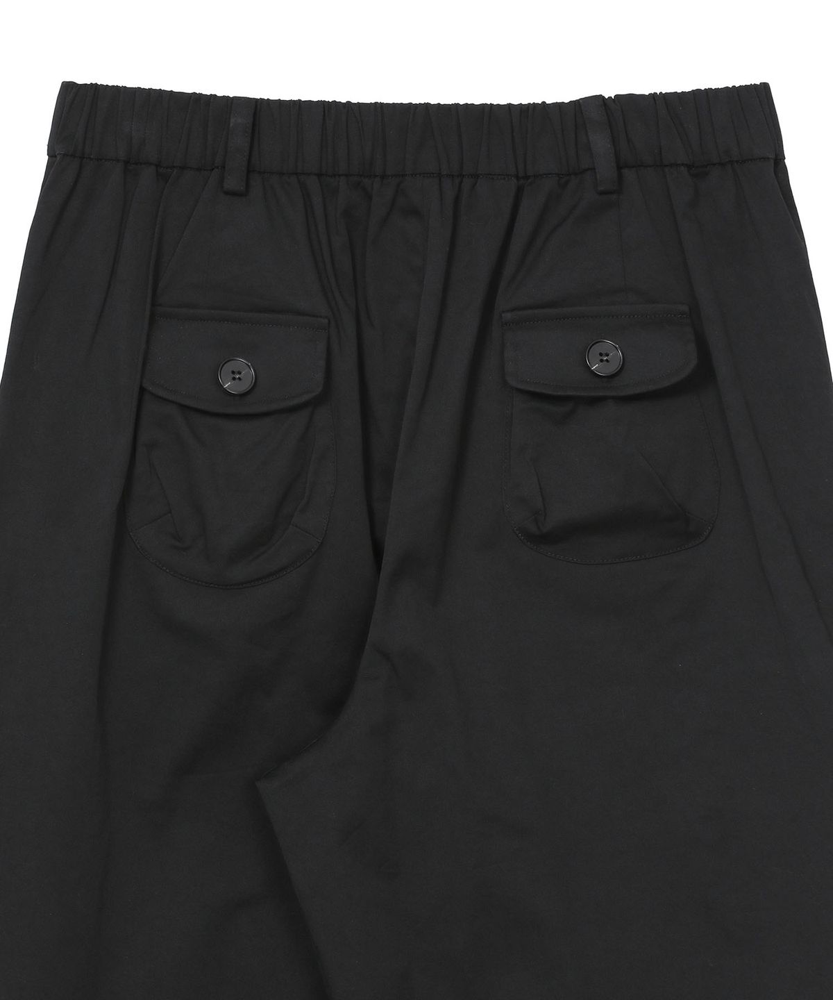 하나히(HANAHI) Side shirring pocket wide pants BLACK