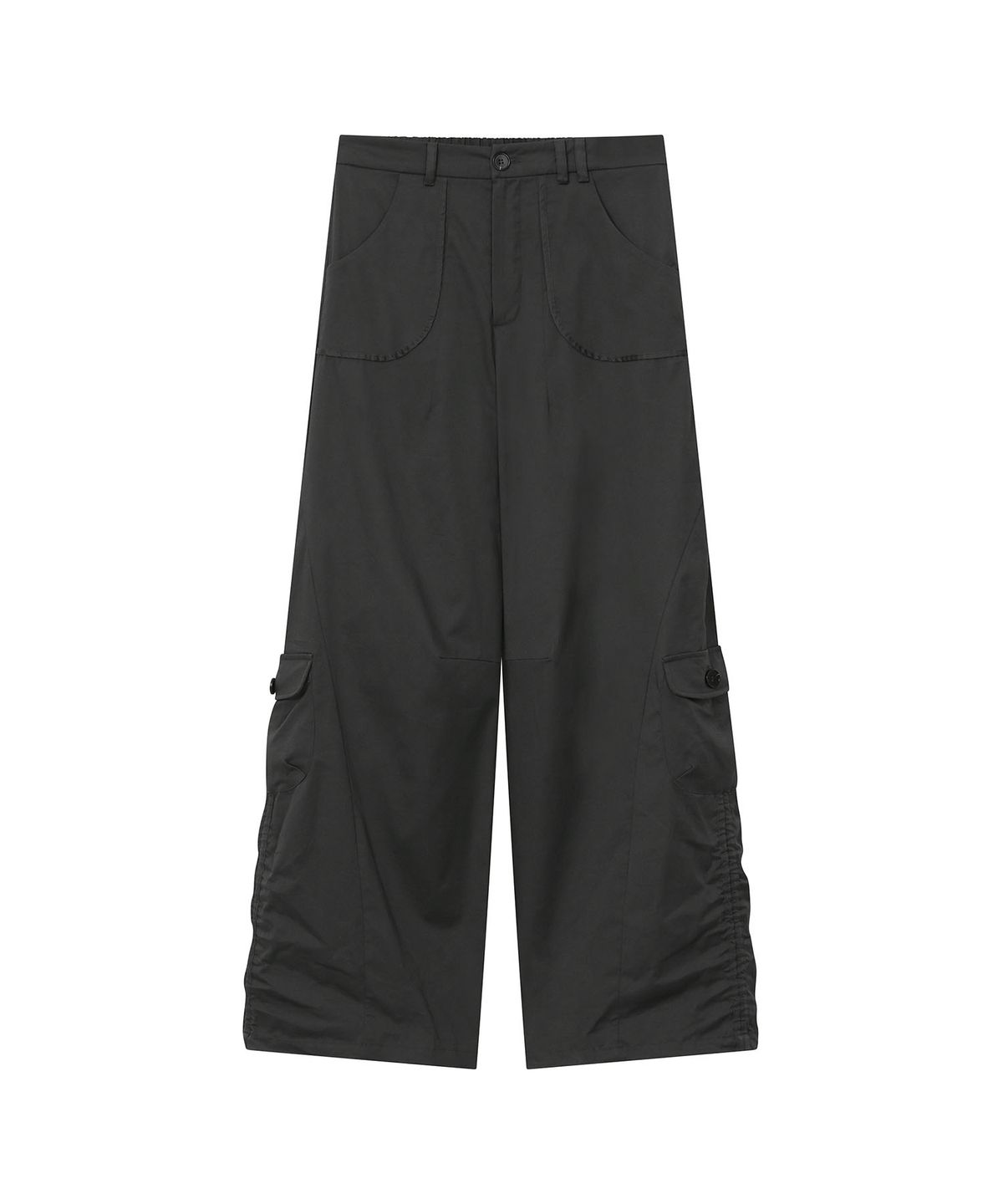 하나히(HANAHI) Side shirring pocket wide pants GREY