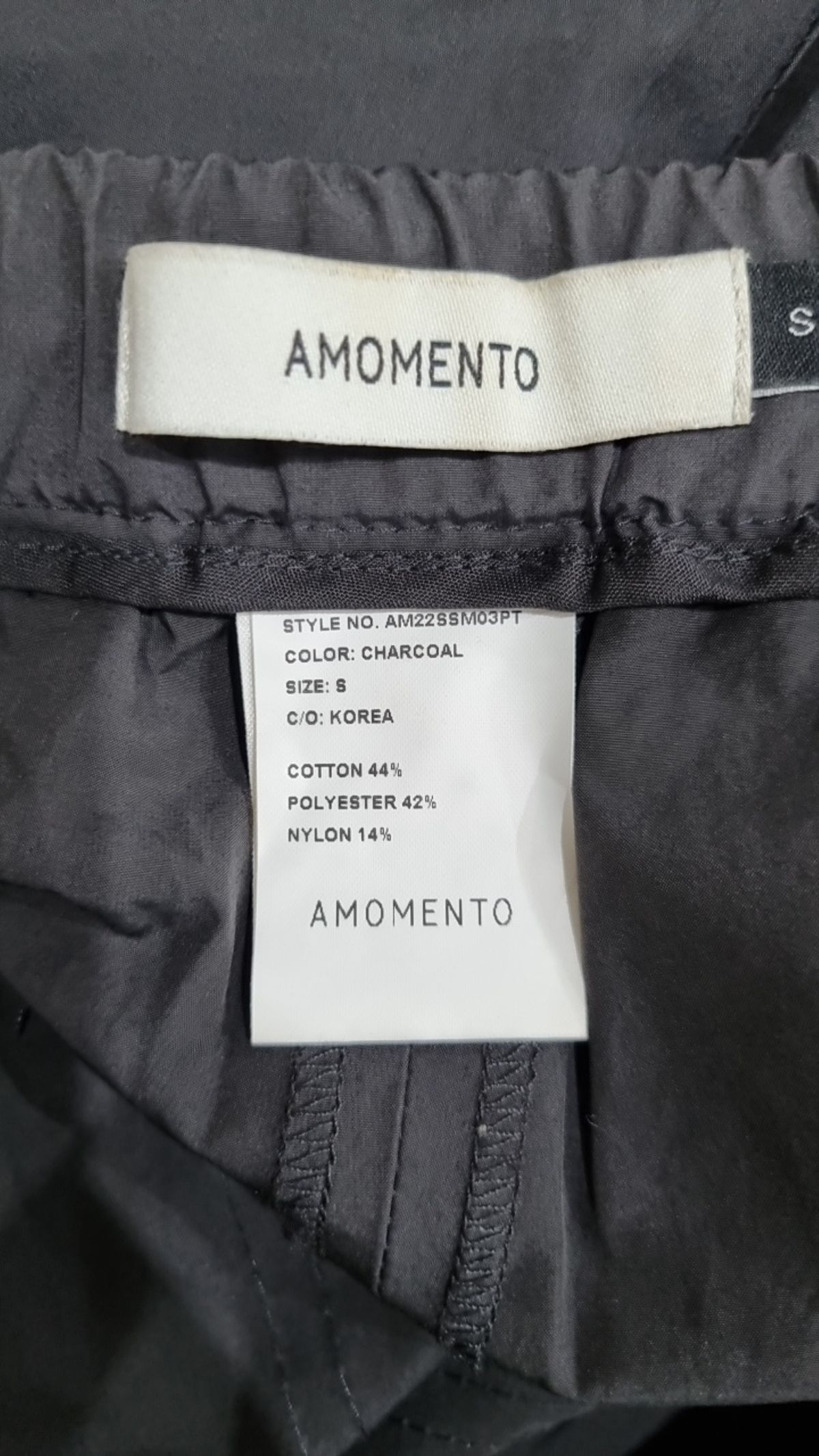 아모멘토(AMOMENTO) BELTED TUCK PANTS (2COLORS) S