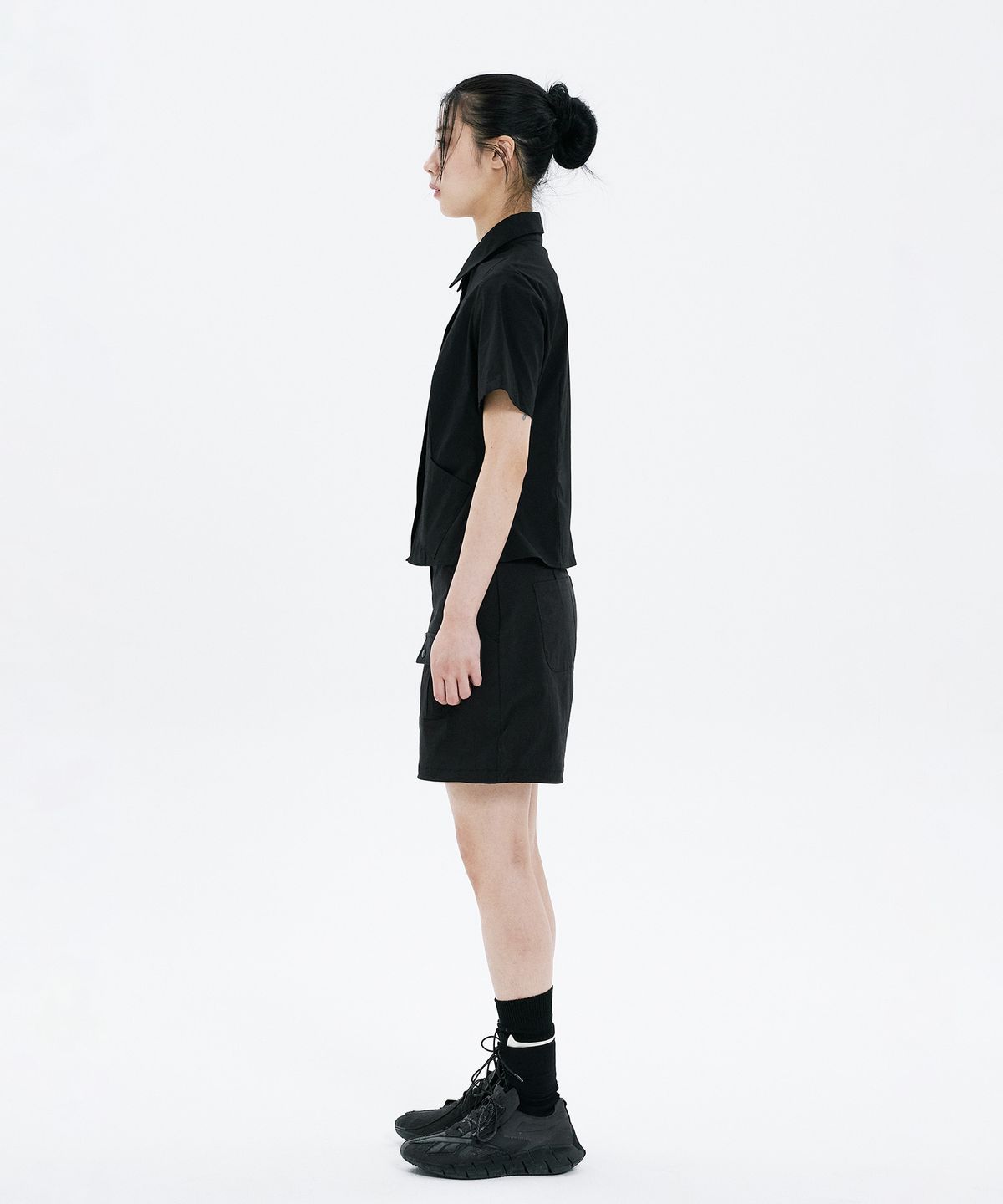 하나히(HANAHI) Double pocket shorts BLACK