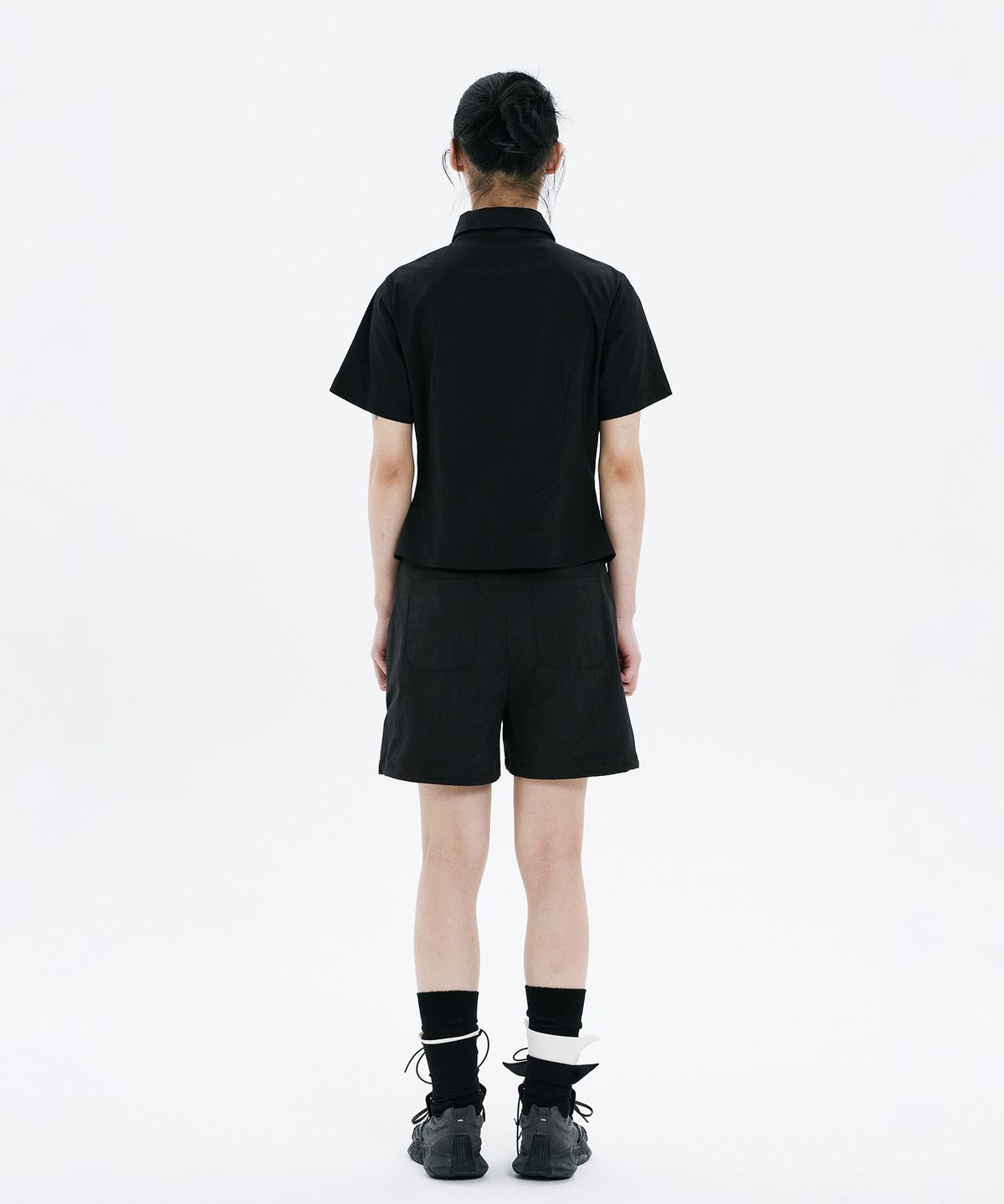 하나히(HANAHI) Double pocket shorts BLACK