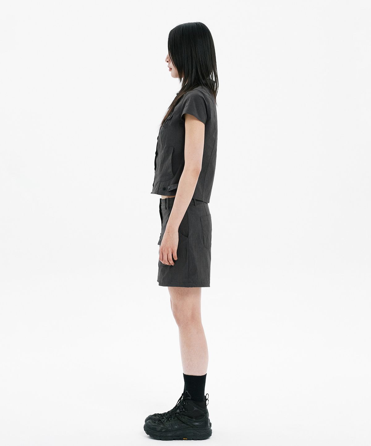 하나히(HANAHI) Double pocket shorts GREY