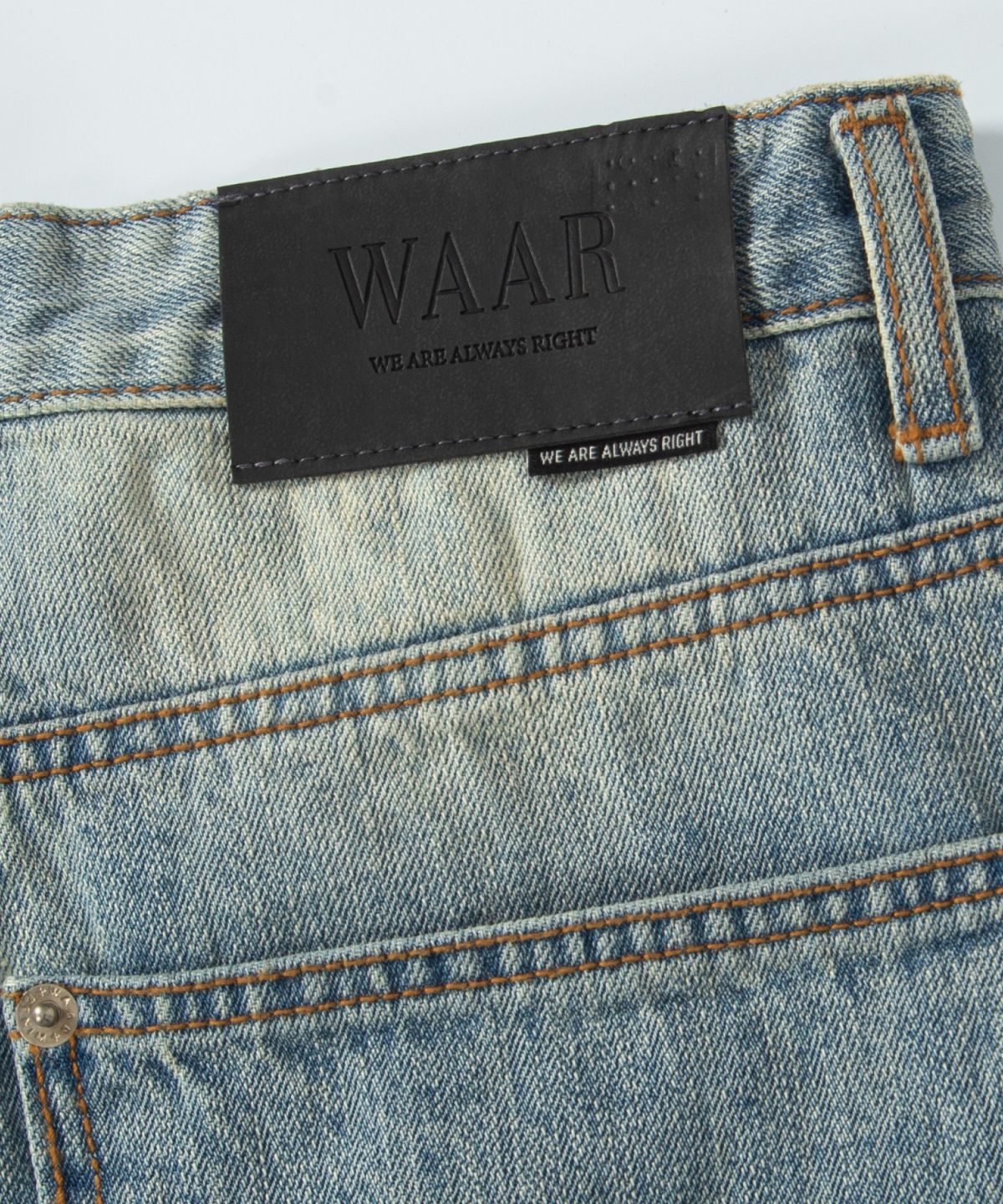 와르(WAAR) M287 올슬럽 데님 와이드 스트레이트 데님 팬츠_라이트 블루