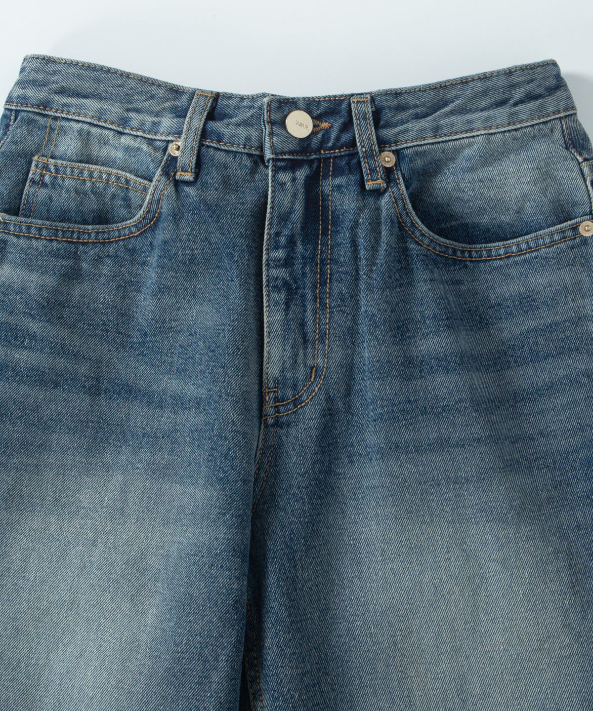 와르(WAAR) M290 맥시 플레어 데님 팬츠_딥 블루