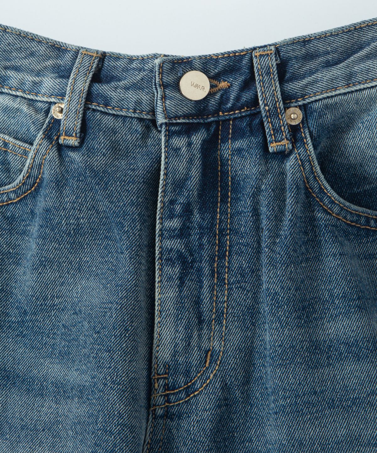 와르(WAAR) M290 맥시 플레어 데님 팬츠_딥 블루