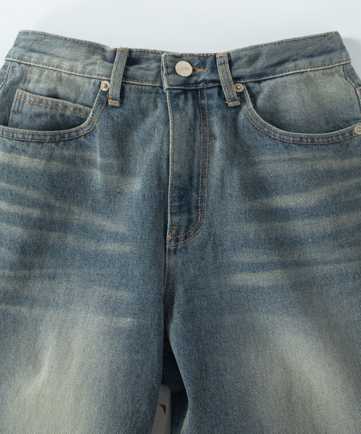 와르(WAAR) M290 맥시 플레어 데님 팬츠_더스티 블루