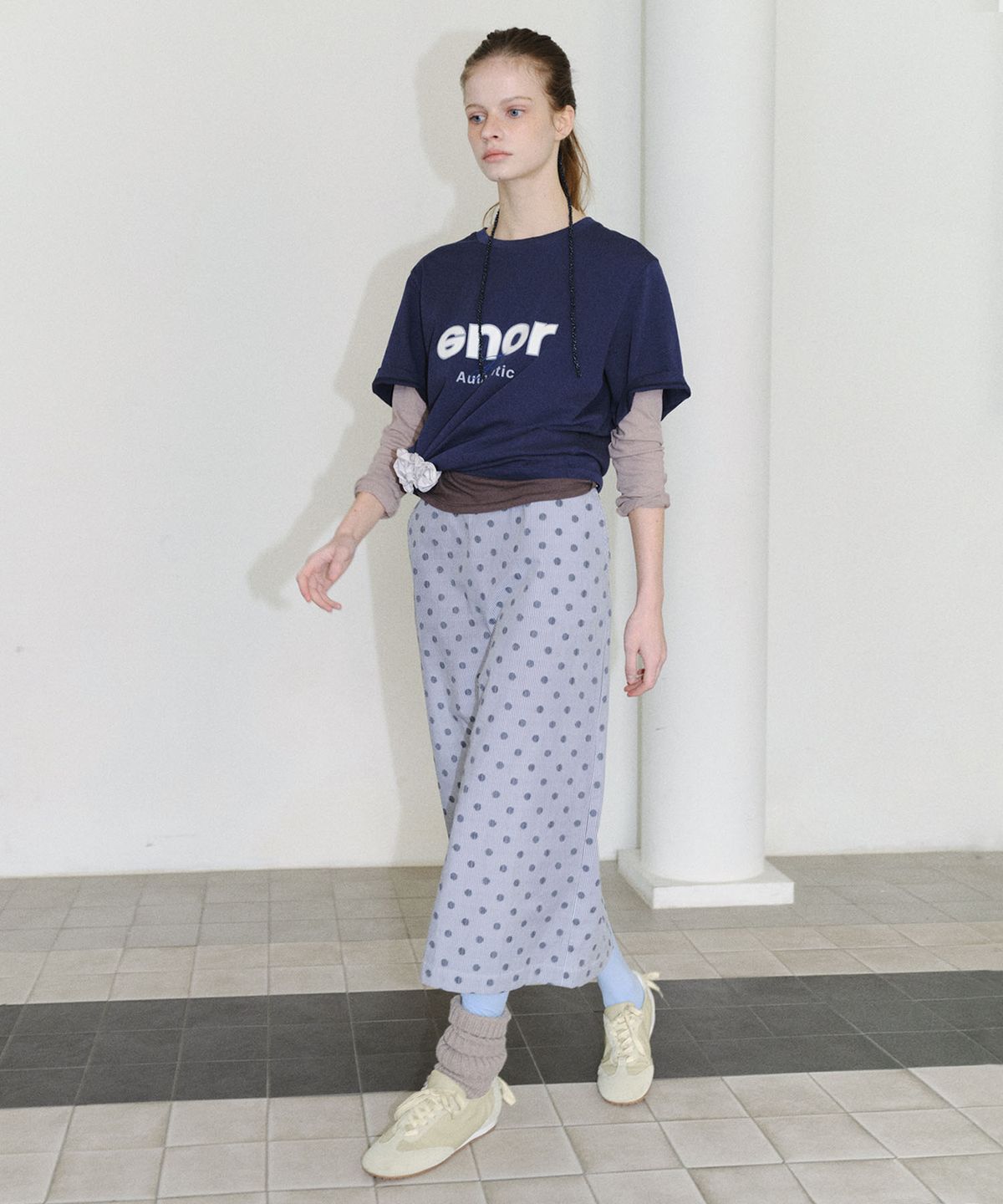 엔오르(EN OR) [CORE] CORE SHORT SLEEVE T-SHIRT - NAVY
