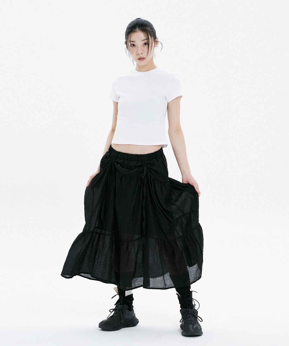 하나히(HANAHI) Hanahi crop top WHITE