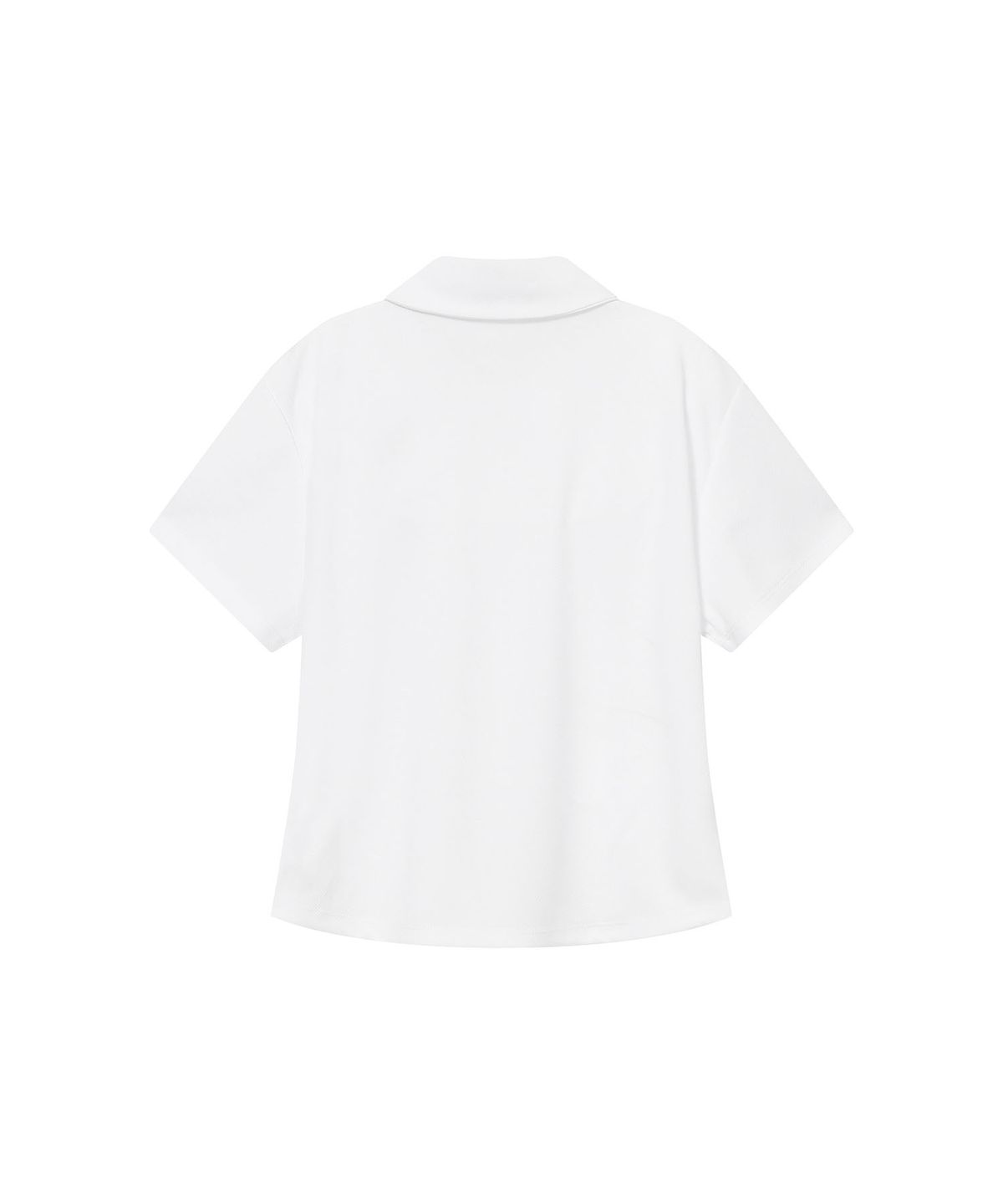 하나히(HANAHI) Polka dot round collar tee WHITE