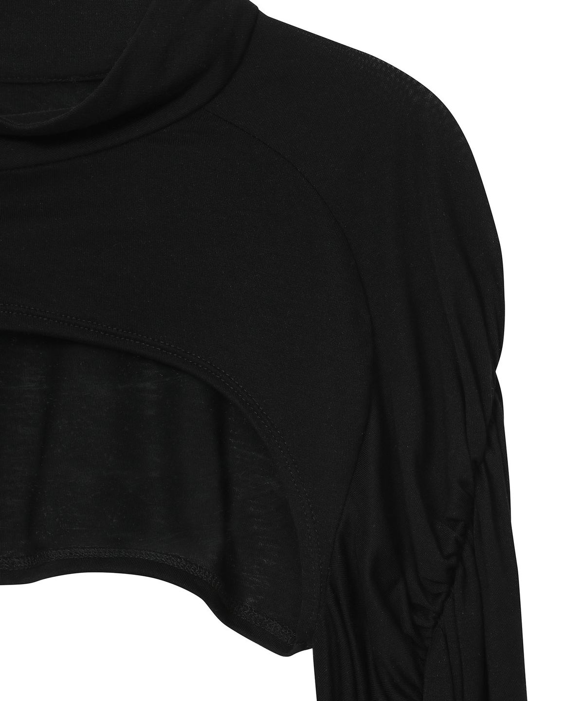 하나히(HANAHI) Shirred bolero BLACK