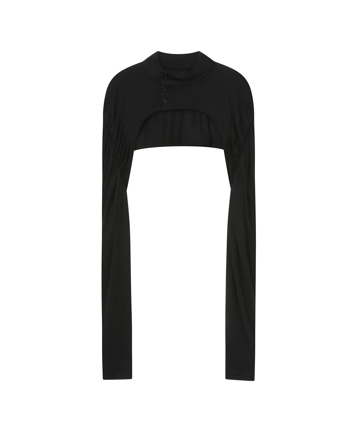 하나히(HANAHI) Shirred bolero BLACK