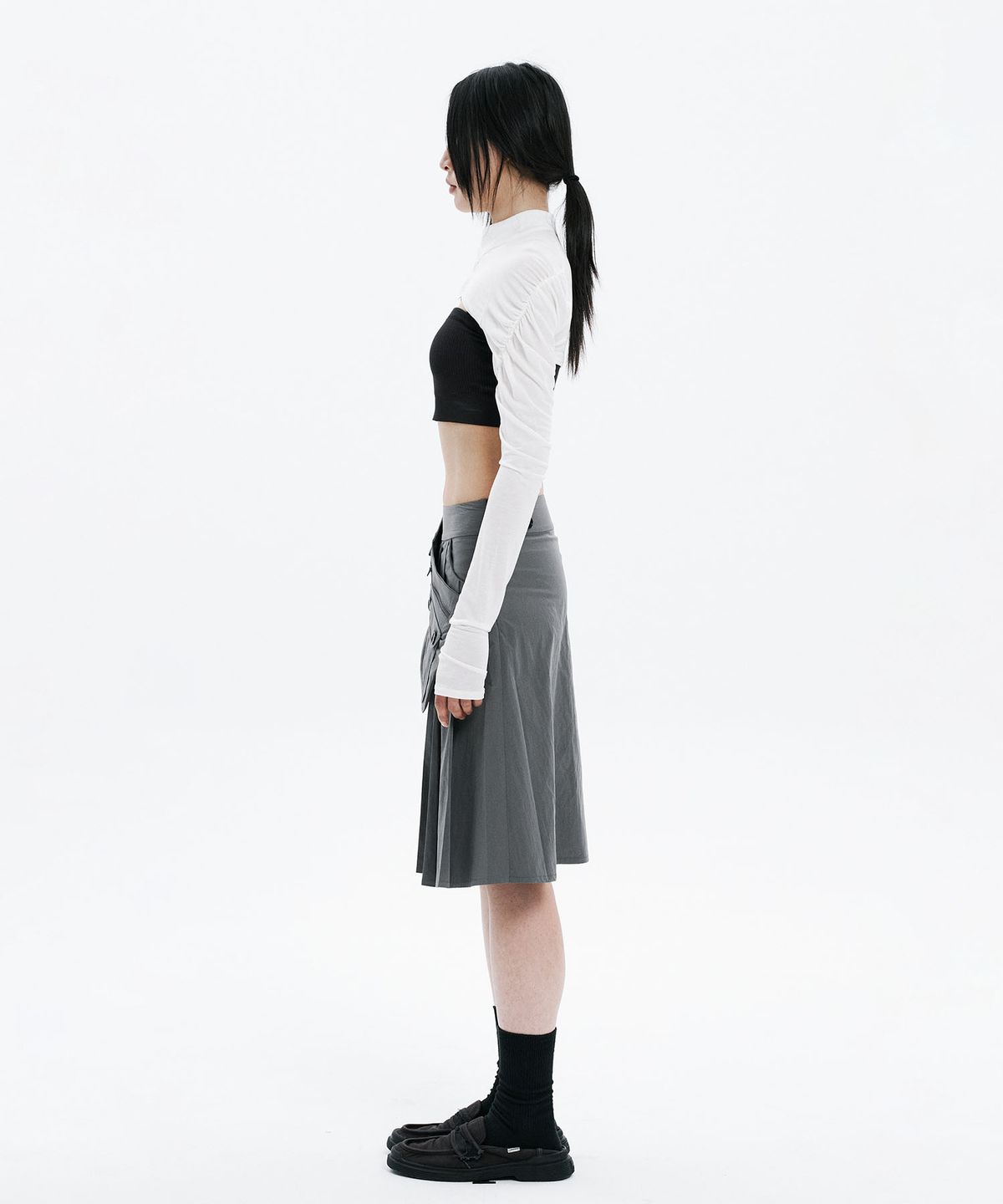 하나히(HANAHI) Shirred bolero WHITE