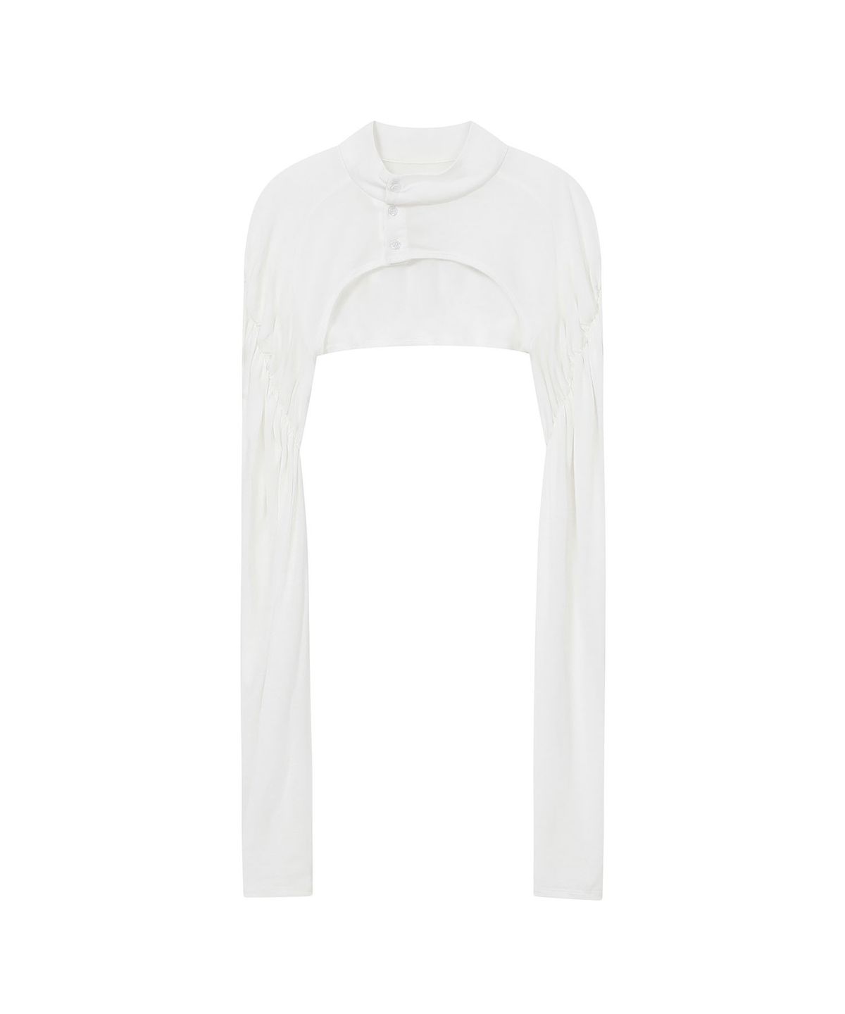 하나히(HANAHI) Shirred bolero WHITE
