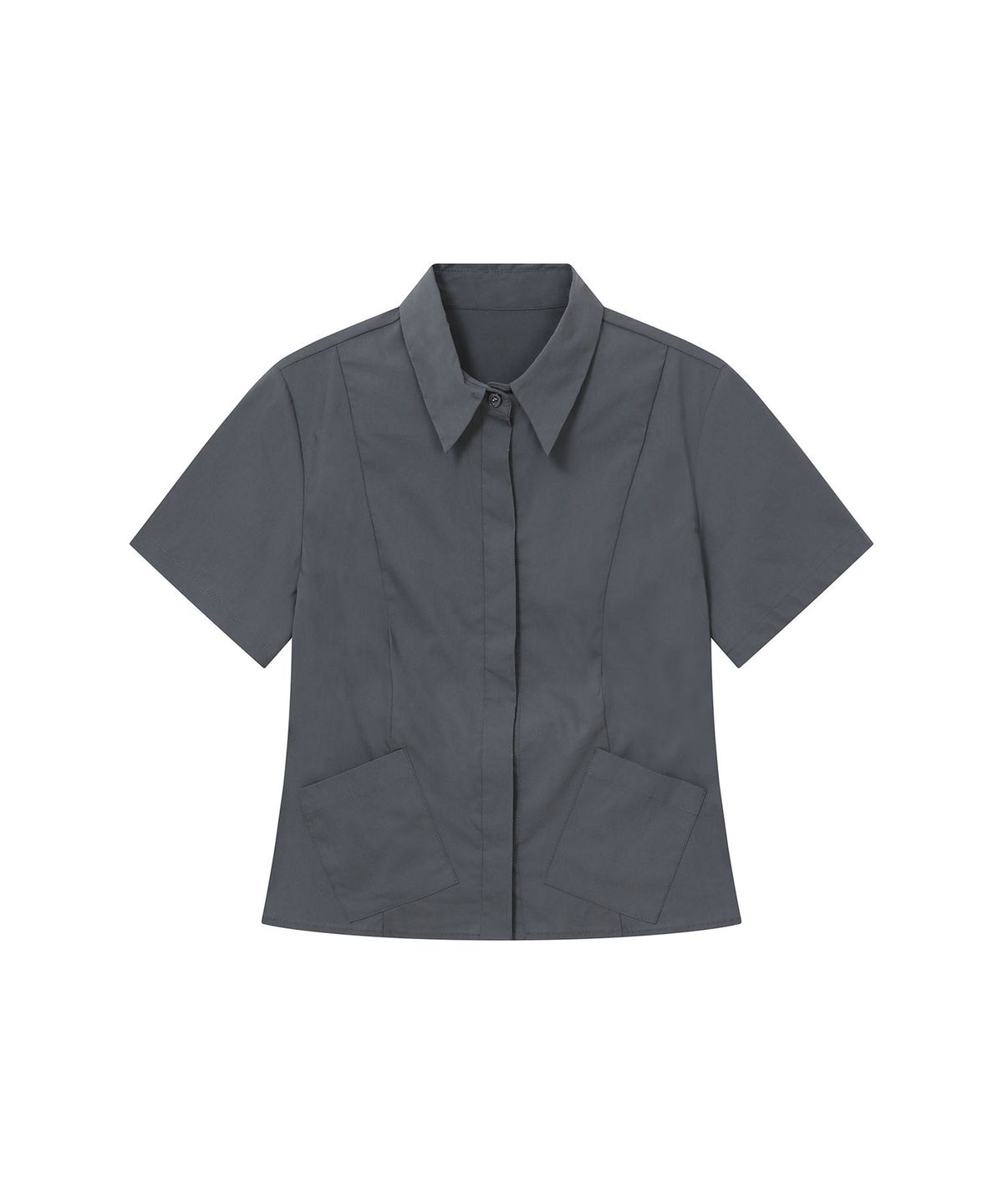 하나히(HANAHI) Under pocket half shirts GREY