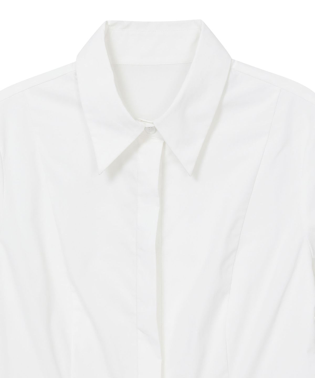 하나히(HANAHI) Under pocket half shirts WHITE