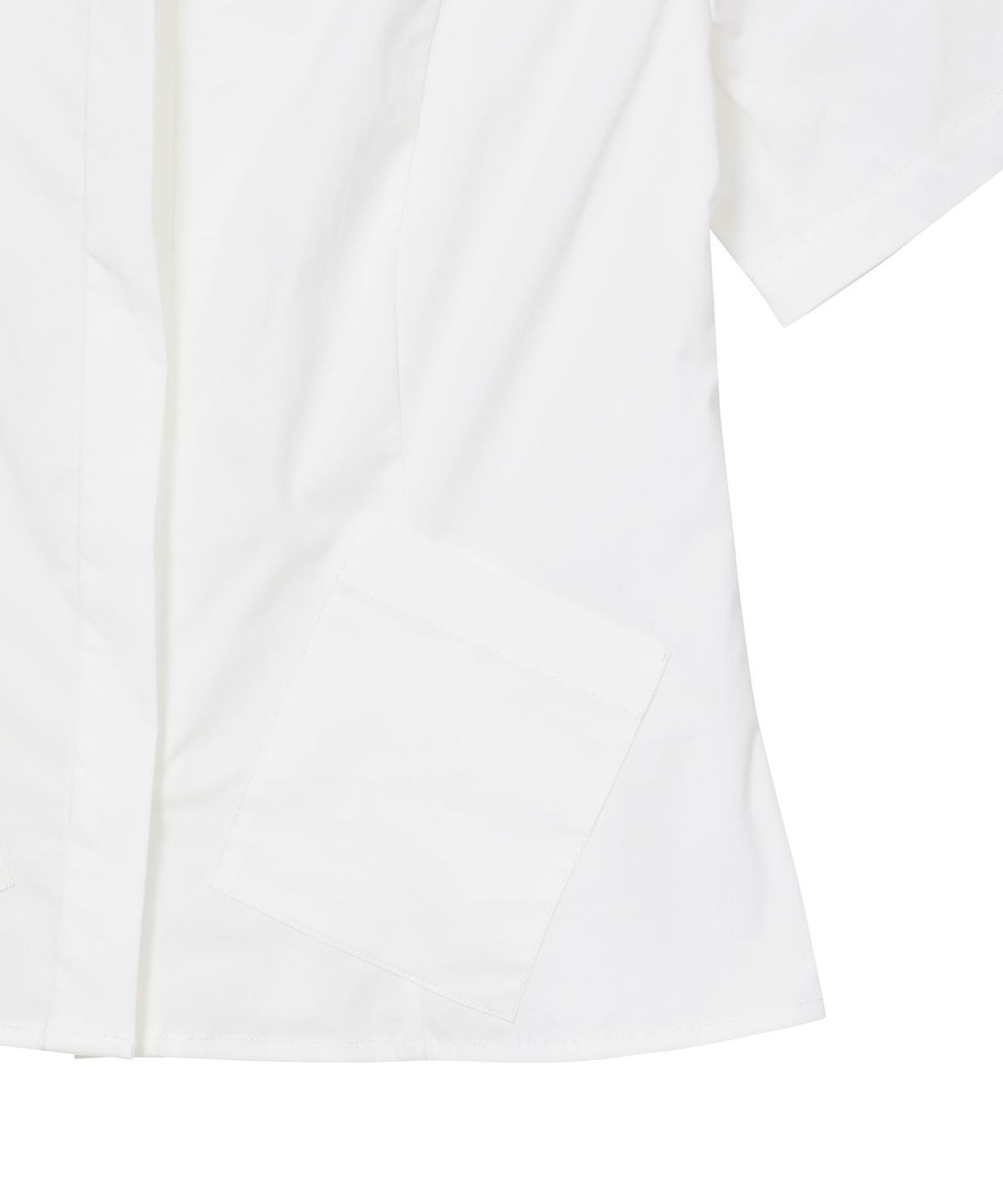 하나히(HANAHI) Under pocket half shirts WHITE