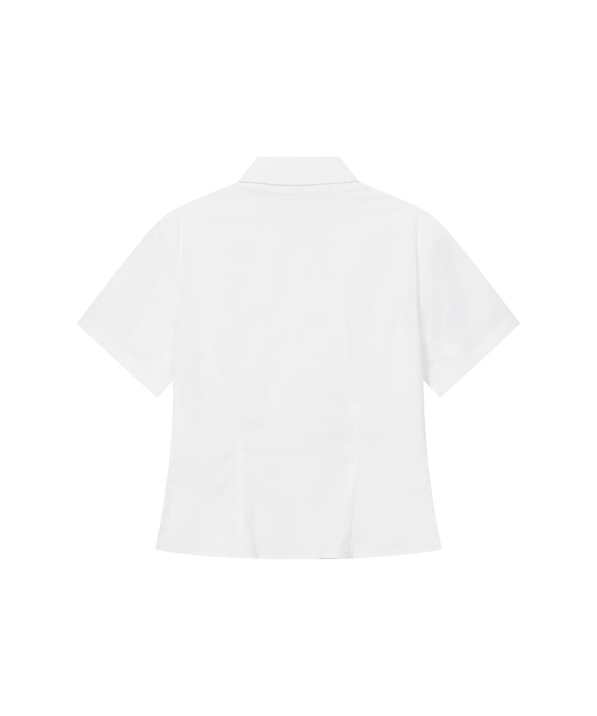하나히(HANAHI) Under pocket half shirts WHITE