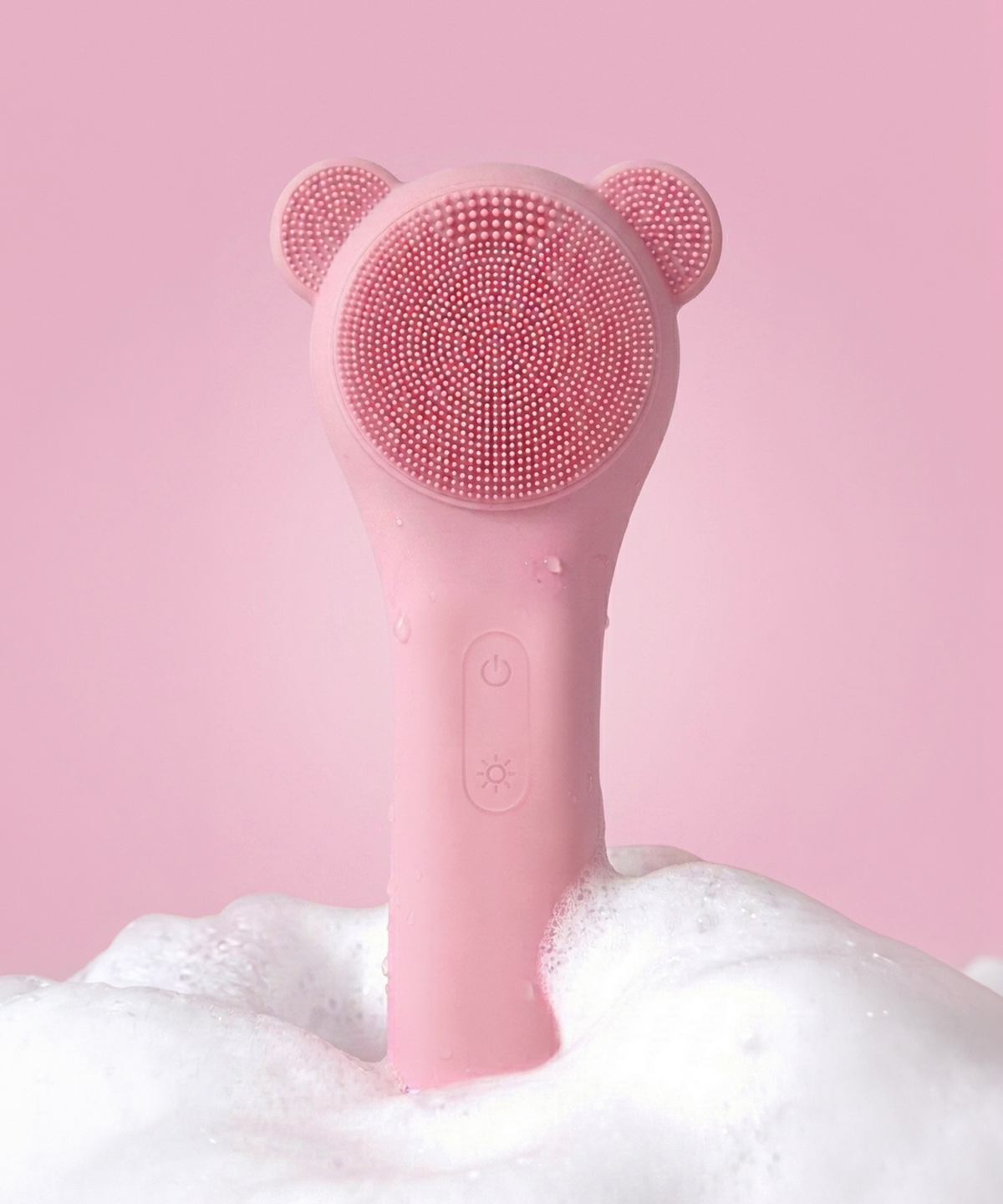 마미케어(MOMMYCARE) 곰돌이 실리콘 진동 클렌저 (핑크/브라운)