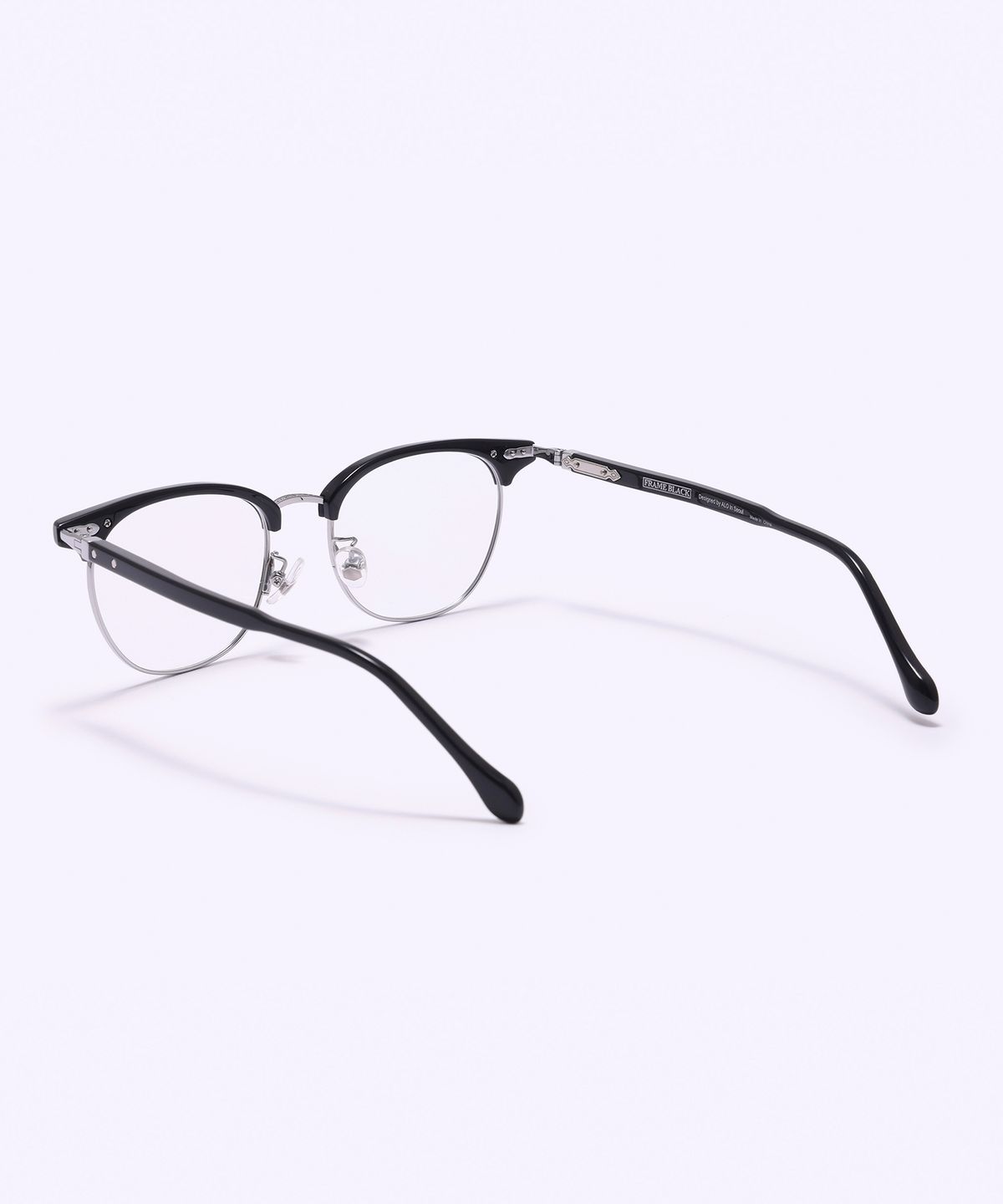 알로아이웨어(ALO EYEWEAR) [FRAME BLACK] FBG9601 0911G 하금테 블랙/실버 안경테 블루라이트 렌즈 선택