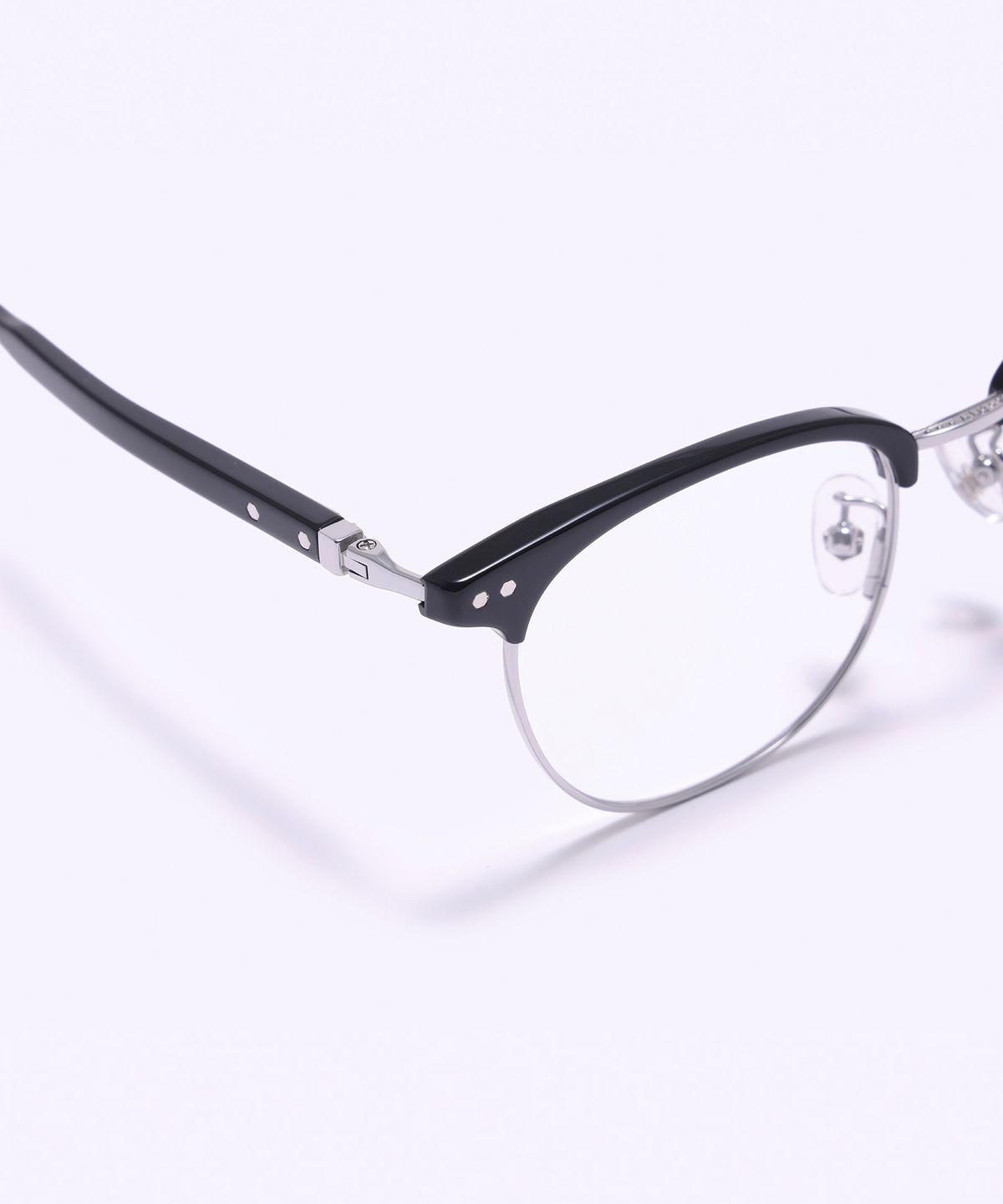 알로아이웨어(ALO EYEWEAR) [FRAME BLACK] FBG9601 0911G 하금테 블랙/실버 안경테 블루라이트 렌즈 선택