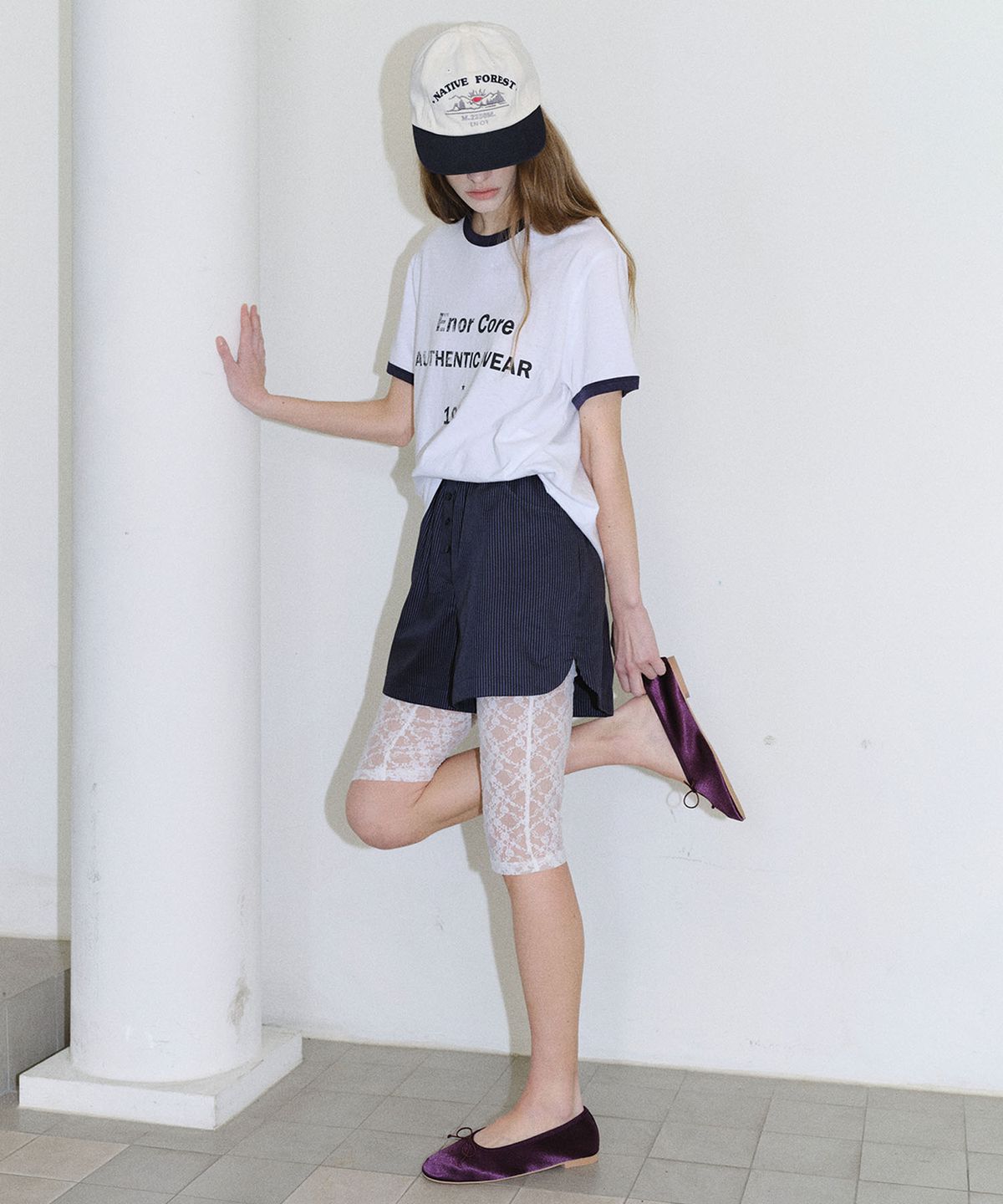 엔오르(EN OR) [CORE] VINTAGE RINGER T-SHIRT - WHITE