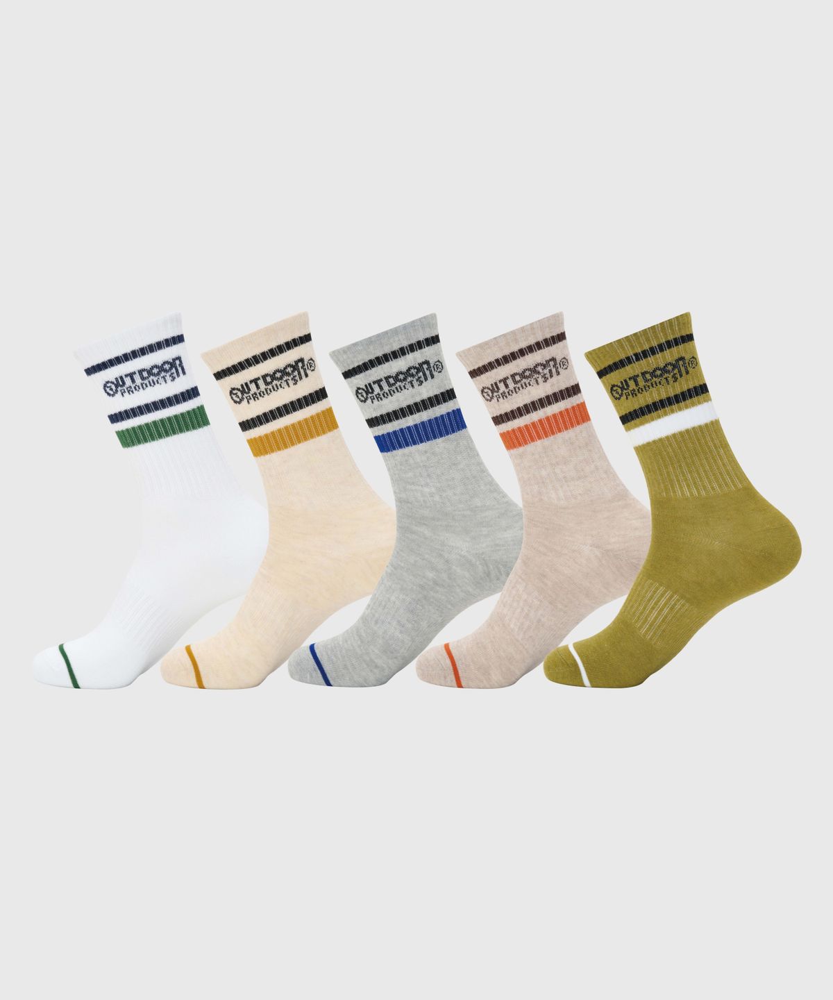 아웃도어 프로덕츠(OUTDOOR PRODUCTS) 레코드 크루 5족 (3colors)
