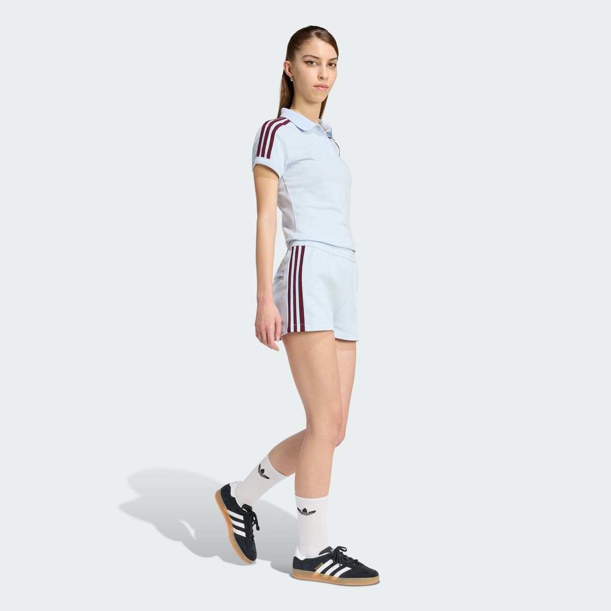 아디다스(ADIDAS) 3-스트라이프 폴로 - 크리스탈스카이:마룬 / KD3698