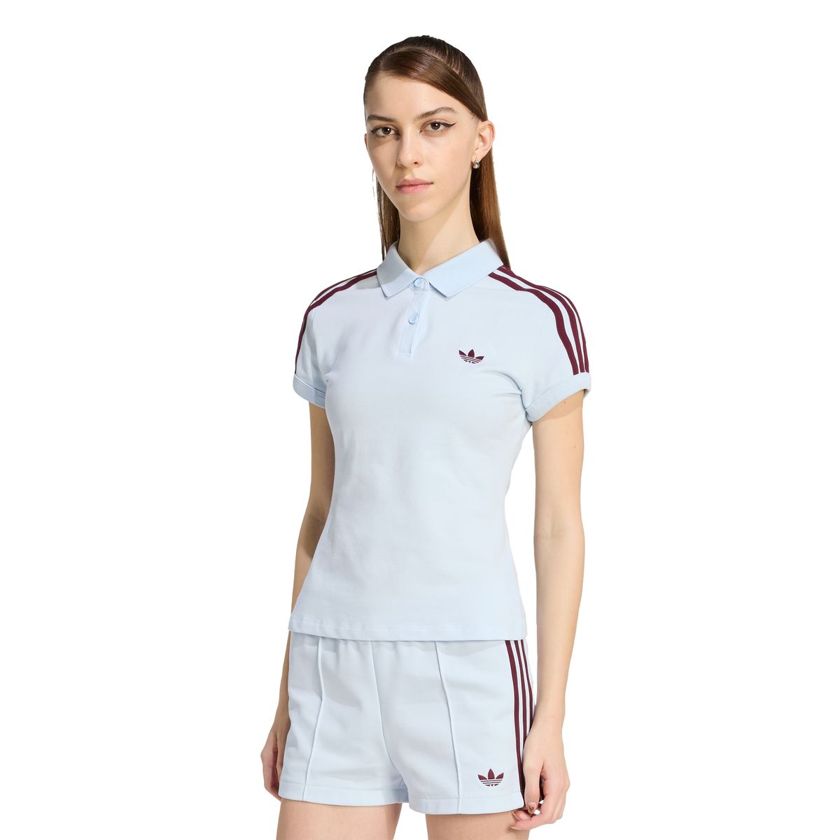 아디다스(ADIDAS) 3-스트라이프 폴로 - 크리스탈스카이:마룬 / KD3698