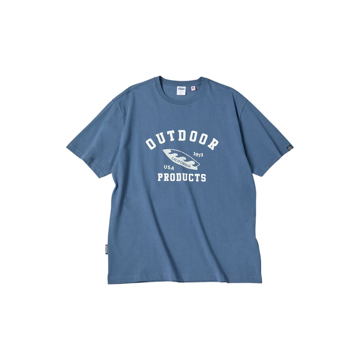 아웃도어 프로덕츠(OUTDOOR PRODUCTS) 보드 그래픽 반팔 티셔츠 (블루)