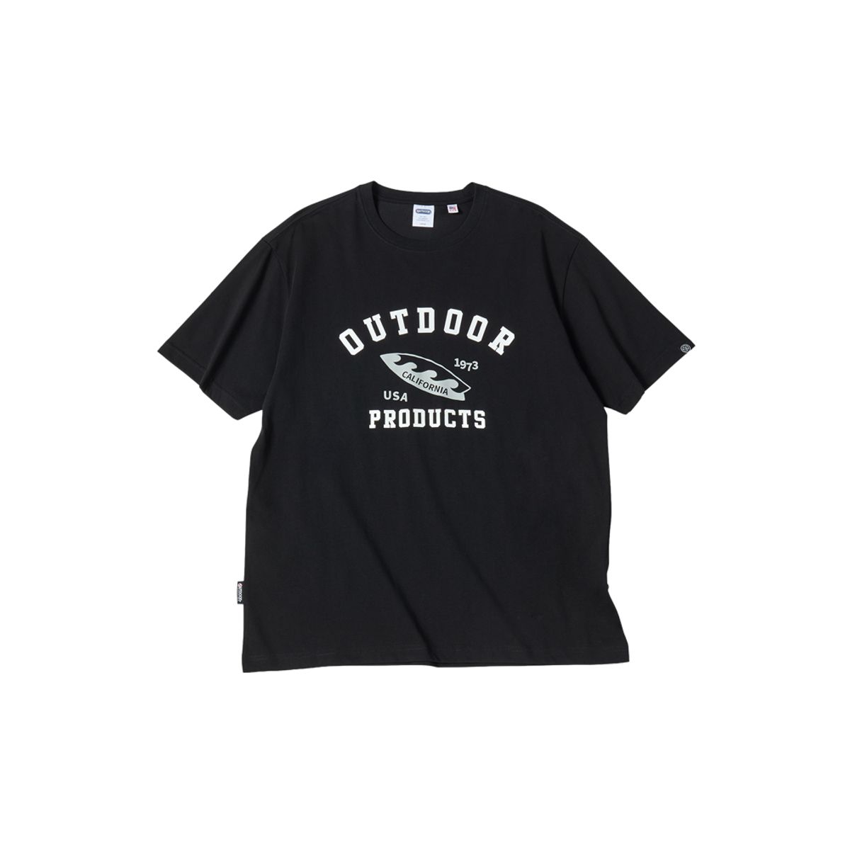 아웃도어 프로덕츠(OUTDOOR PRODUCTS) 보드 그래픽 반팔 티셔츠 (블랙)