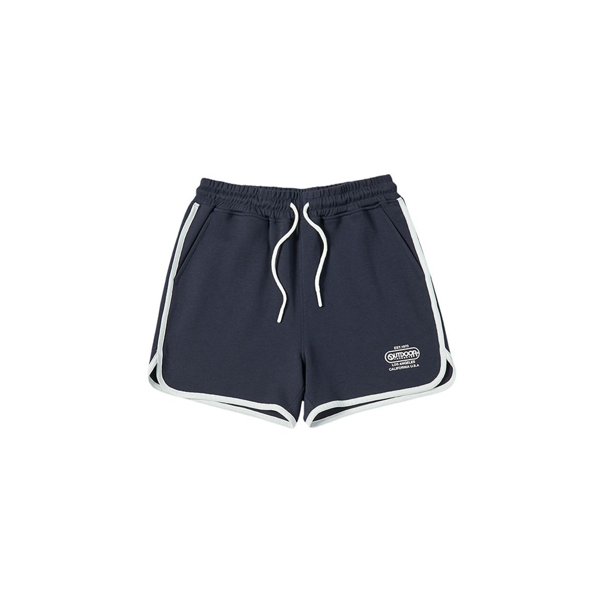 아웃도어 프로덕츠(OUTDOOR PRODUCTS) 여성 멀티로고 스웻 숏츠 (네이비)
