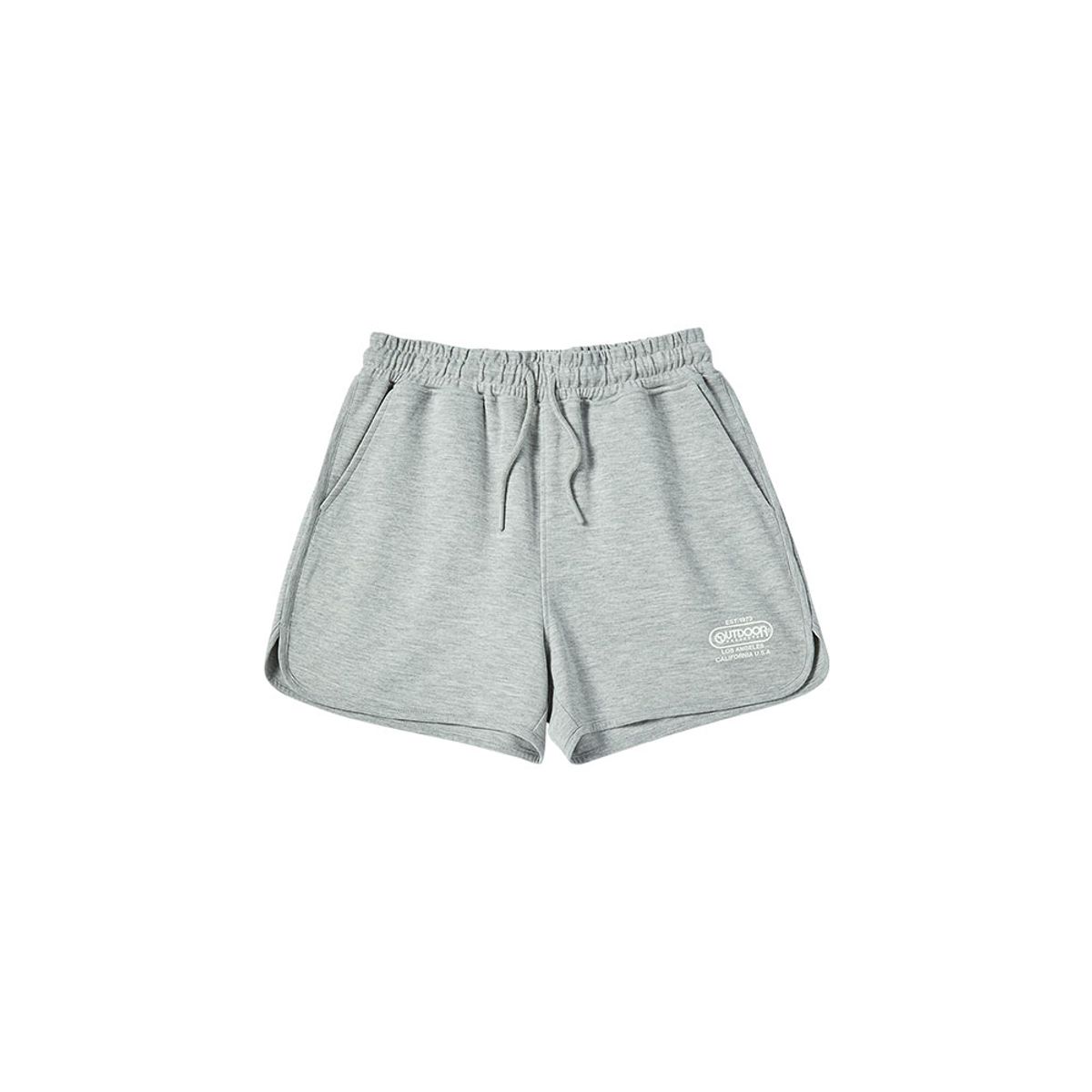 아웃도어 프로덕츠(OUTDOOR PRODUCTS) 여성 멀티로고 스웻 숏츠 (멜란지)